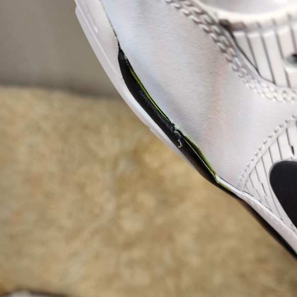 White and Black High-Top Sneakers - Picture 6 of 7